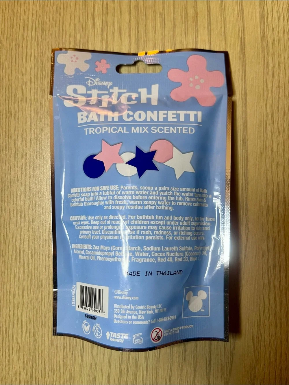 Disney Stitch Bath Duo - Sea Salt & Mint Bath Bomb, Tropical Mix Bath Confetti